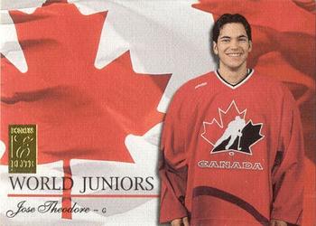 1995-96 Donruss Elite - World Juniors #2 Jose Theodore Front