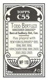2003-04 Topps C55 - Minis #110 Todd Bertuzzi Back
