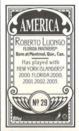 2003-04 Topps C55 - Minis America Back #29 Roberto Luongo Back