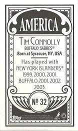 2003-04 Topps C55 - Minis America Back #32 Tim Connolly Back