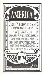 2003-04 Topps C55 - Minis America Back #74 Joe Nieuwendyk Back