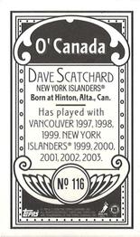 2003-04 Topps C55 - Minis O' Canada Back #116 Dave Scatchard Back