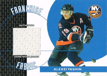 2003-04 Topps Traded & Rookies - Franchise Fabrics #FF-AY Alexei Yashin Front