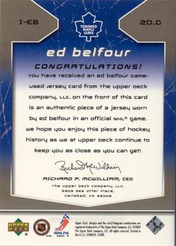 2003-04 Upper Deck - Ice Icons Jerseys #I-EB Ed Belfour Back