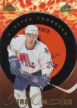 1995-96 Leaf - Fire on Ice #6 Peter Forsberg Front