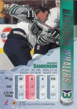 1995-96 Metal #66 Geoff Sanderson Back