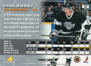 1995-96 Pinnacle #22 Jari Kurri Back