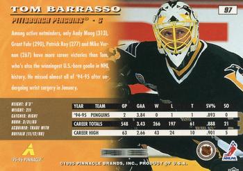 1995-96 Pinnacle #97 Tom Barrasso Back