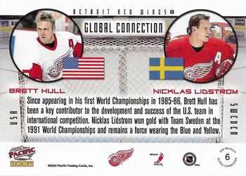 2004-05 Pacific - Global Connection #6 Brett Hull / Nicklas Lidstrom Back