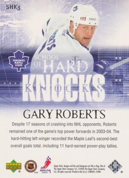 2004-05 Upper Deck - School of Hard Knocks #SHK3 Gary Roberts Back