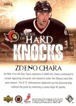2004-05 Upper Deck - School of Hard Knocks #SHK5 Zdeno Chara Back