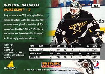 1995-96 Pinnacle - Rink Collection #114 Andy Moog Back