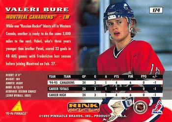 1995-96 Pinnacle - Rink Collection #174 Valeri Bure Back