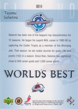 2004-05 Upper Deck - World's Best #WB14 Teemu Selanne Back