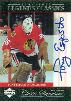 2004-05 Upper Deck Legends Classics - Classic Signatures #CS9 Tony Esposito Front