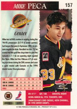 1995-96 Score #157 Mike Peca Back