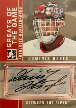 2008-09 In The Game Between The Pipes - Autographs #A-DH Dominik Hasek  Front