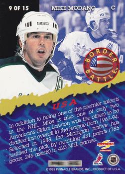 1995-96 Score - Border Battle #9 Mike Modano Back