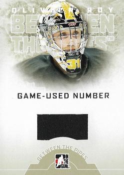 2008-09 In The Game Between The Pipes - Game-Used Numbers #GUN-33 Olivier Roy  Front