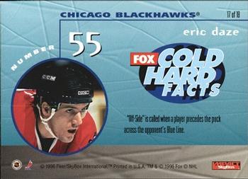1995-96 SkyBox Impact - NHL on FOX #17 Eric Daze Back