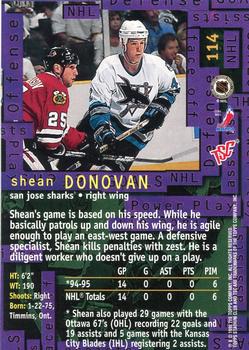 1995-96 Stadium Club #114 Shean Donovan Back