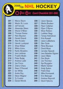 2008-09 O-Pee-Chee - 1979-80 Retro Blank Back #498 Checklist  Front