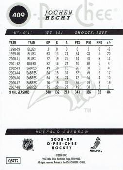 2008-09 O-Pee-Chee - Metal X #409 Jochen Hecht  Back