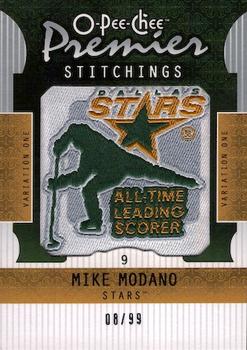 2008-09 O-Pee-Chee Premier - Stitchings #PS-MM Mike Modano  Front
