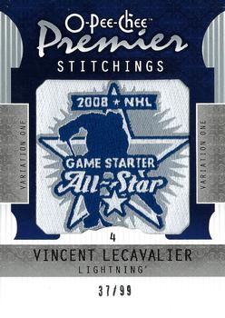 2008-09 O-Pee-Chee Premier - Stitchings #PS-VL Vincent Lecavalier  Front