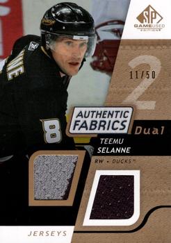 2008-09 SP Game Used - Authentic Fabrics Dual Gold #AF-TS Teemu Selanne  Front