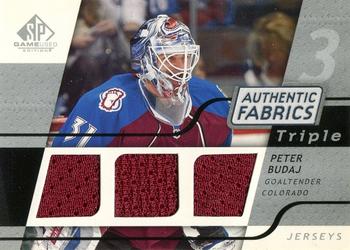 2008-09 SP Game Used - Authentic Fabrics Triple #3AF-BU Peter Budaj  Front