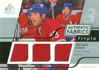 2008-09 SP Game Used - Authentic Fabrics Triple #3AF-MR Michael Ryder  Front