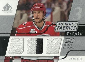 2008-09 SP Game Used - Authentic Fabrics Triple #3AF-TU Tuomo Ruutu  Front