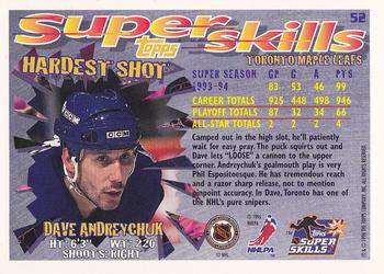 1995-96 Topps Super Skills #52 Dave Andreychuk Back
