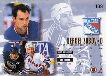 1995-96 Ultra #108 Sergei Zubov Back