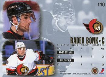 1995-96 Ultra #110 Radek Bonk Back