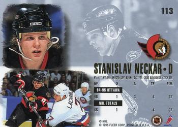 1995-96 Ultra #113 Stanislav Neckar Back