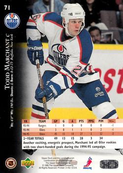 1995-96 Upper Deck #71 Todd Marchant Back