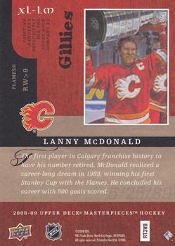 2008-09 Upper Deck Masterpieces - 5 x 7 #XL-LM Lanny McDonald  Back