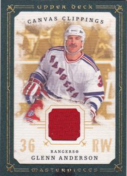 2008-09 Upper Deck Masterpieces - Canvas Clippings Green #CC-GA1 Glenn Anderson  Front