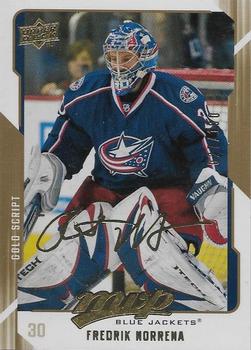 2008-09 Upper Deck MVP - Gold Script #86 Fredrik Norrena  Front