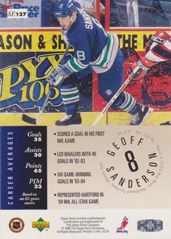 1995-96 Upper Deck - Special Edition #SE127 Geoff Sanderson Back