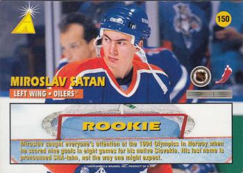 1995-96 Zenith #150 Miroslav Satan Back