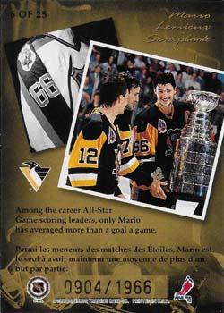 1996-97 Donruss Canadian Ice - Mario Lemieux Scrapbook #6 Mario Lemieux Back