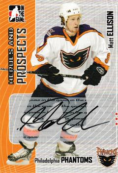 2005-06 In The Game Heroes and Prospects - Autographs Series II #A-MEL Matt Ellison Front