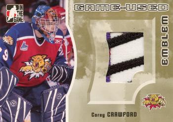 2005-06 In The Game Heroes and Prospects - Emblems Gold #GUE-37 Corey Crawford Front