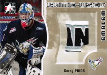 2005-06 In The Game Heroes and Prospects - Emblems Gold #GUE-98 Carey Price Front