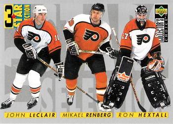 1996-97 Collector's Choice #326 John LeClair / Mikael Renberg / Ron Hextall Front