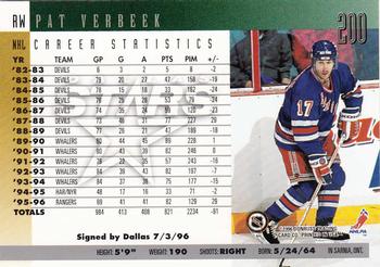 1996-97 Donruss #200 Pat Verbeek Back