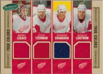 2005-06 Parkhurst - True Colors #TC-DET Brendan Shanahan / Steve Yzerman / Nicklas Lidstrom / Robert Lang / Manny Legace / Kris Draper / Pavel Datsyuk / Henrik Zetterberg Front